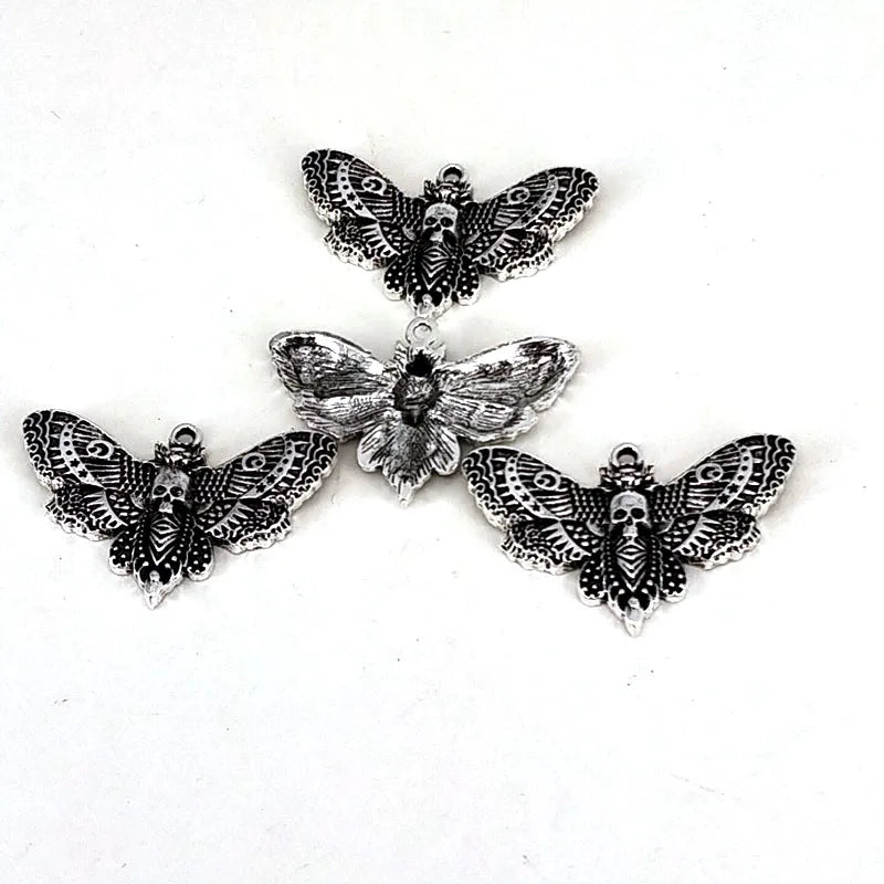 hzew 5 pcs new accessories Animal moth skull head moth pendant for women man Accessories