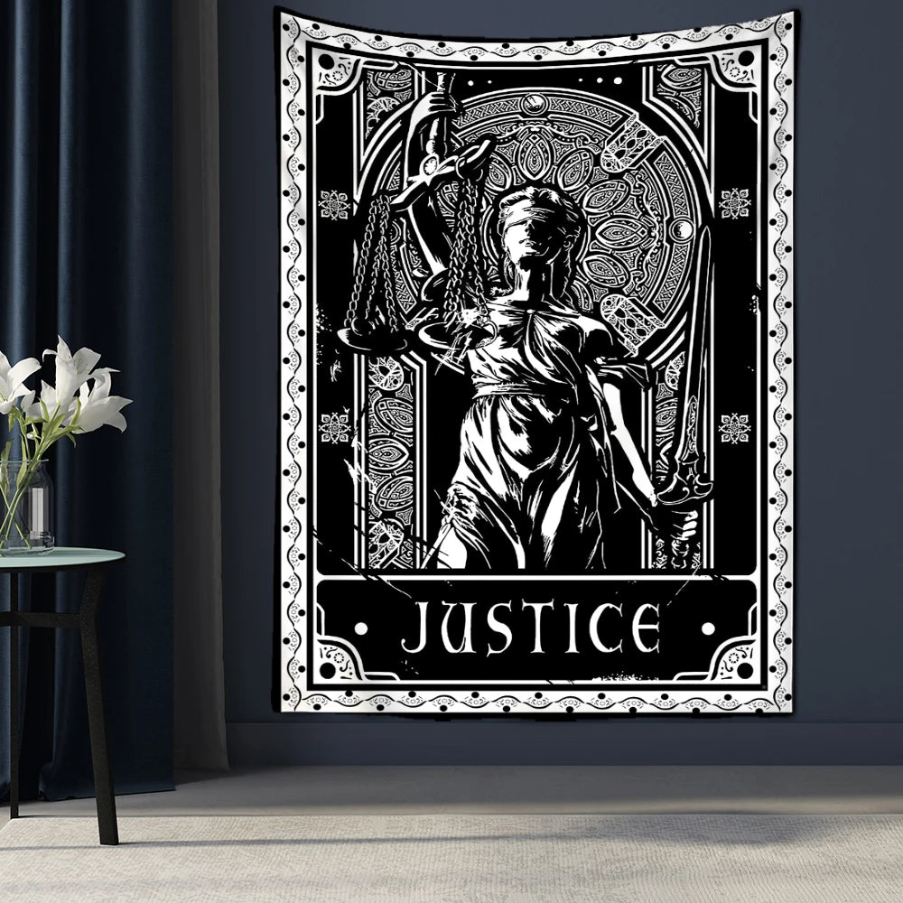 Tarot Tapestry Wall Hanging Witchcraft Divination Bed Sheet Beach Mat Bohemian Hippie TAPIZ Wall Home Decor