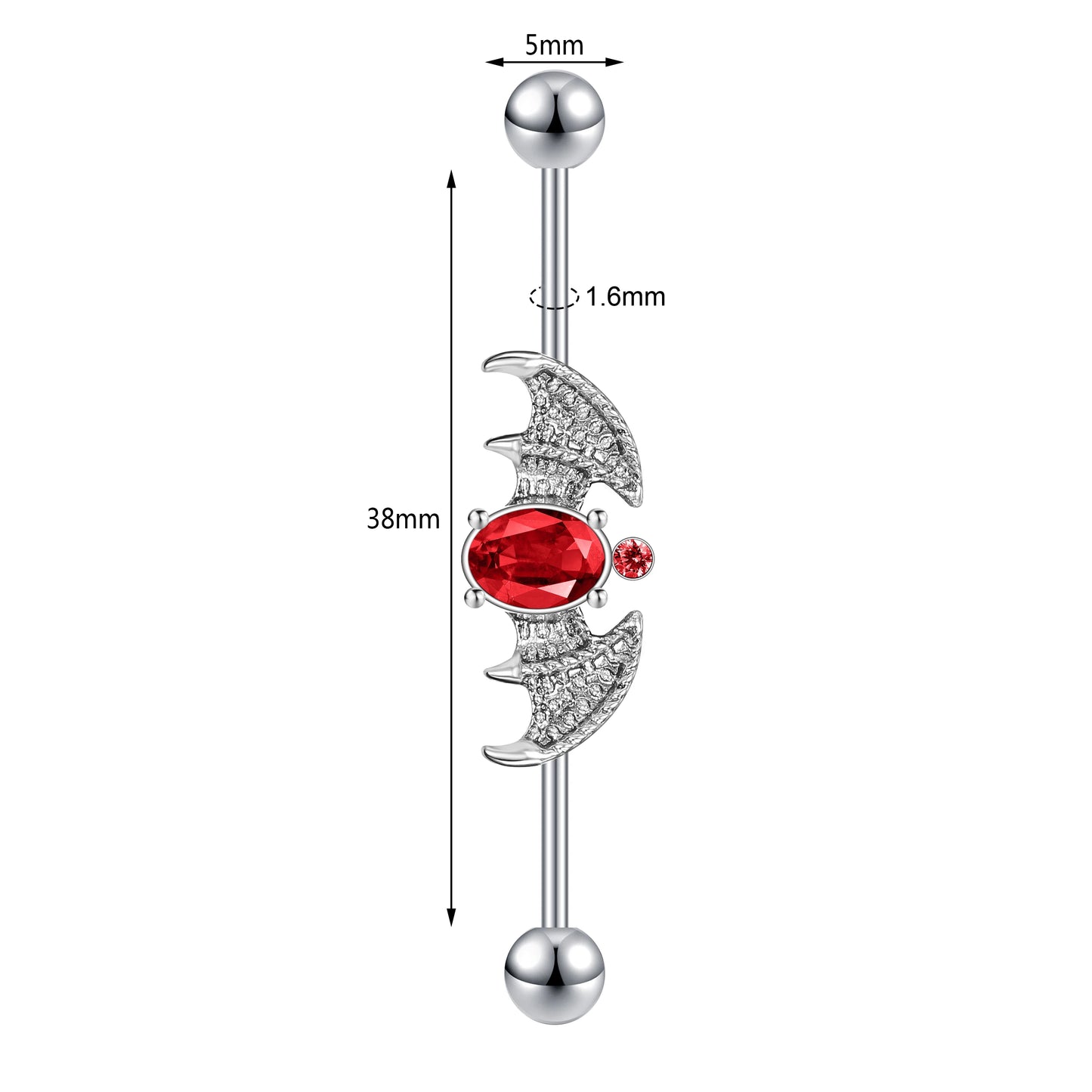 AOEDEJ Industrial Piercing Earring Women Stainless Steel Helix Ear Piercing Dragon Snake Long Earring Jewelry Barbell Earring