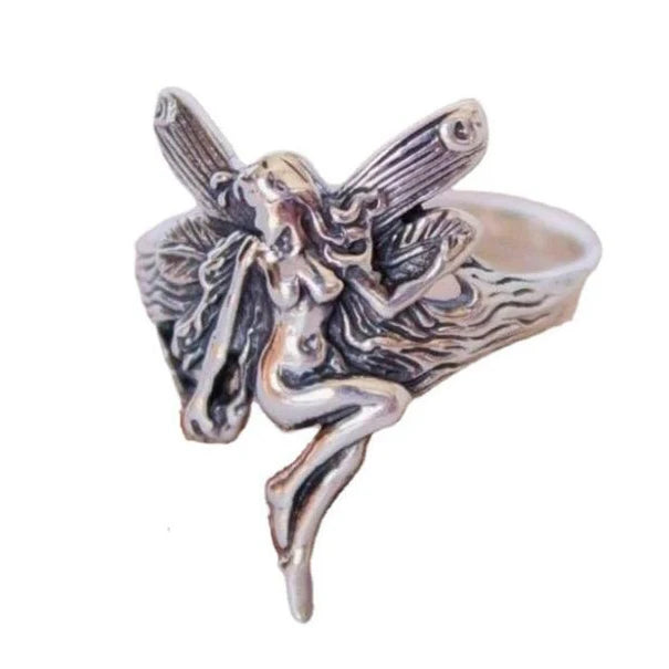 hzew 1pcs Resizable Death Head Skull Butterfly Moth Ring Creativity Gift For Women Men