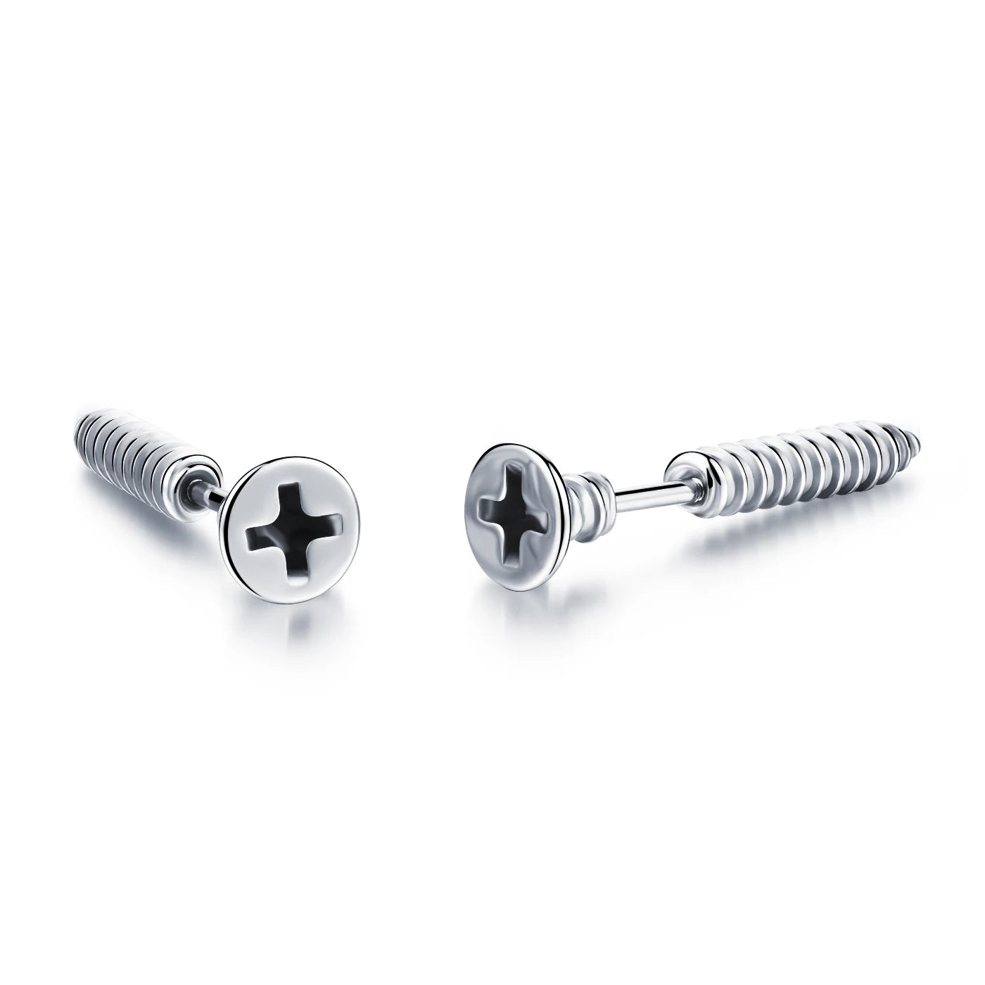 2021 Punk Stainless Surgical Steel Women Men's Stud Earrings Small Gothic Geometry Skeleton Rock Zircon Hip Hop Jewelry Earrings