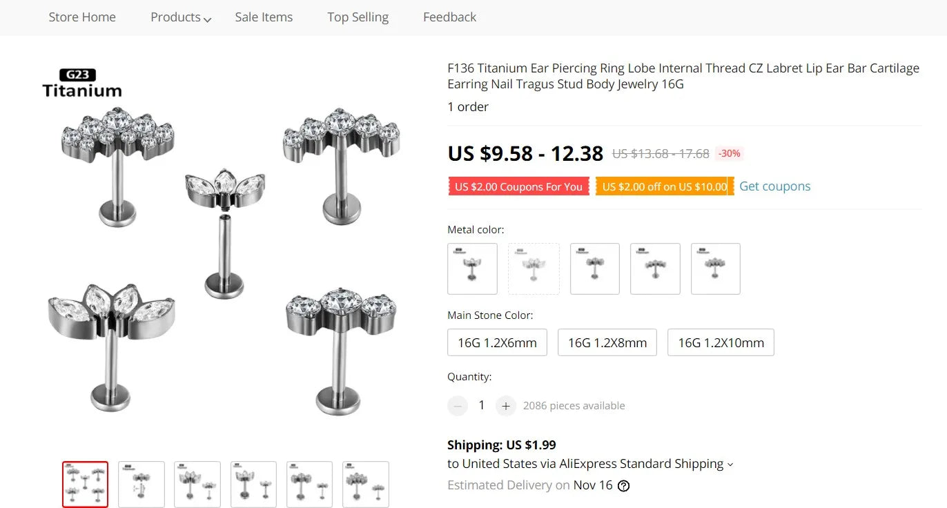 F136 Titanium Piercing Clicker Segment Hoop Nose Rings Earrings Nose Septum Piercing Ear Tragus Cartilage Helix Lip Ear Piercing