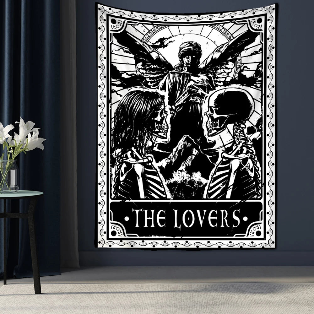 Tarot Tapestry Wall Hanging Witchcraft Divination Bed Sheet Beach Mat Bohemian Hippie TAPIZ Wall Home Decor