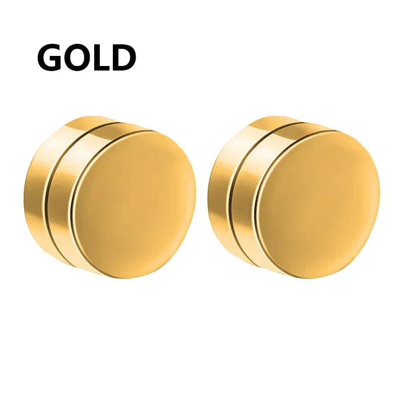 1/6 Pairs Stainless Steel Cross Pendant Clip Earring Non Piercing Fake Hoop Stud Earrings for Men Women Fashion Jewelry