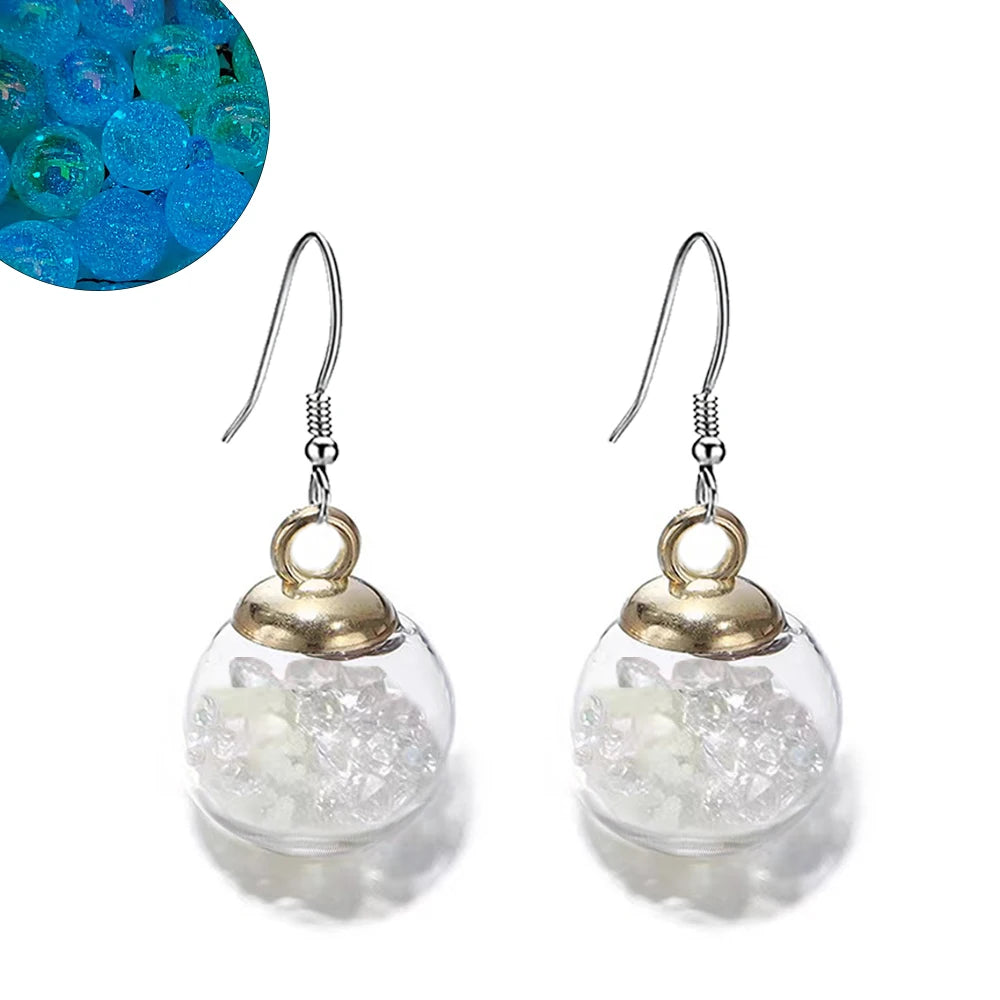 Ghost in Bottle Earrings Glow in the Dark Ghost Dangle Earrings Luminous Halloween Jewelry for Women and Girl