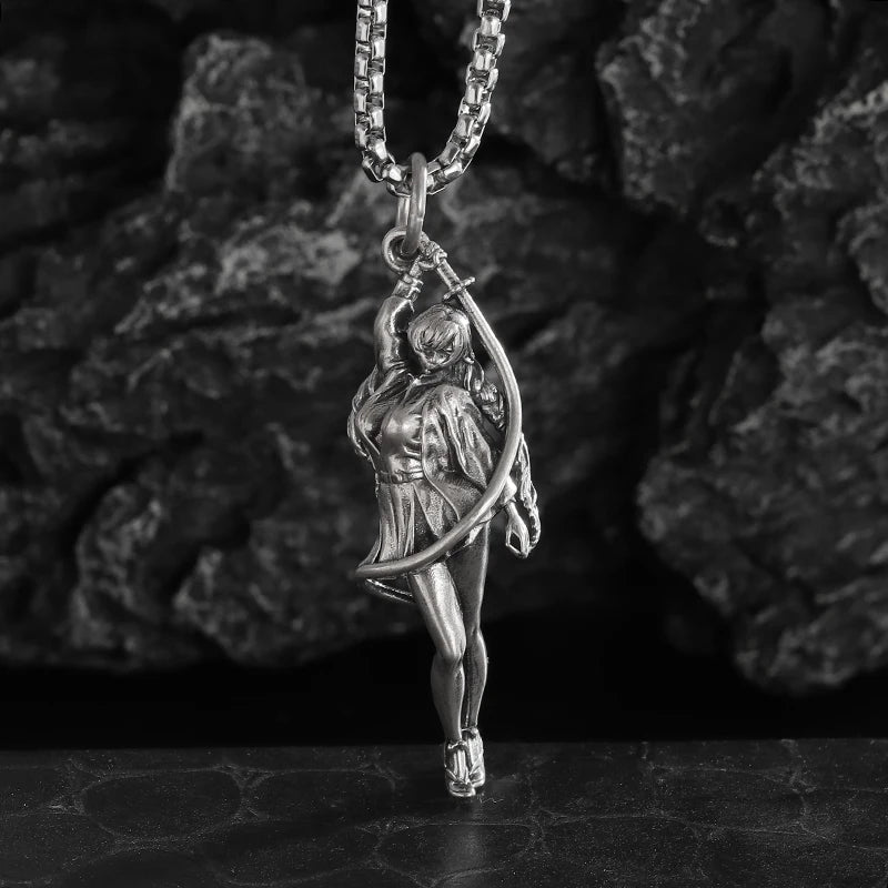 Fashion silver color guardian angel pendant necklace men and women personality angel wings prayer pendant necklace couple gift