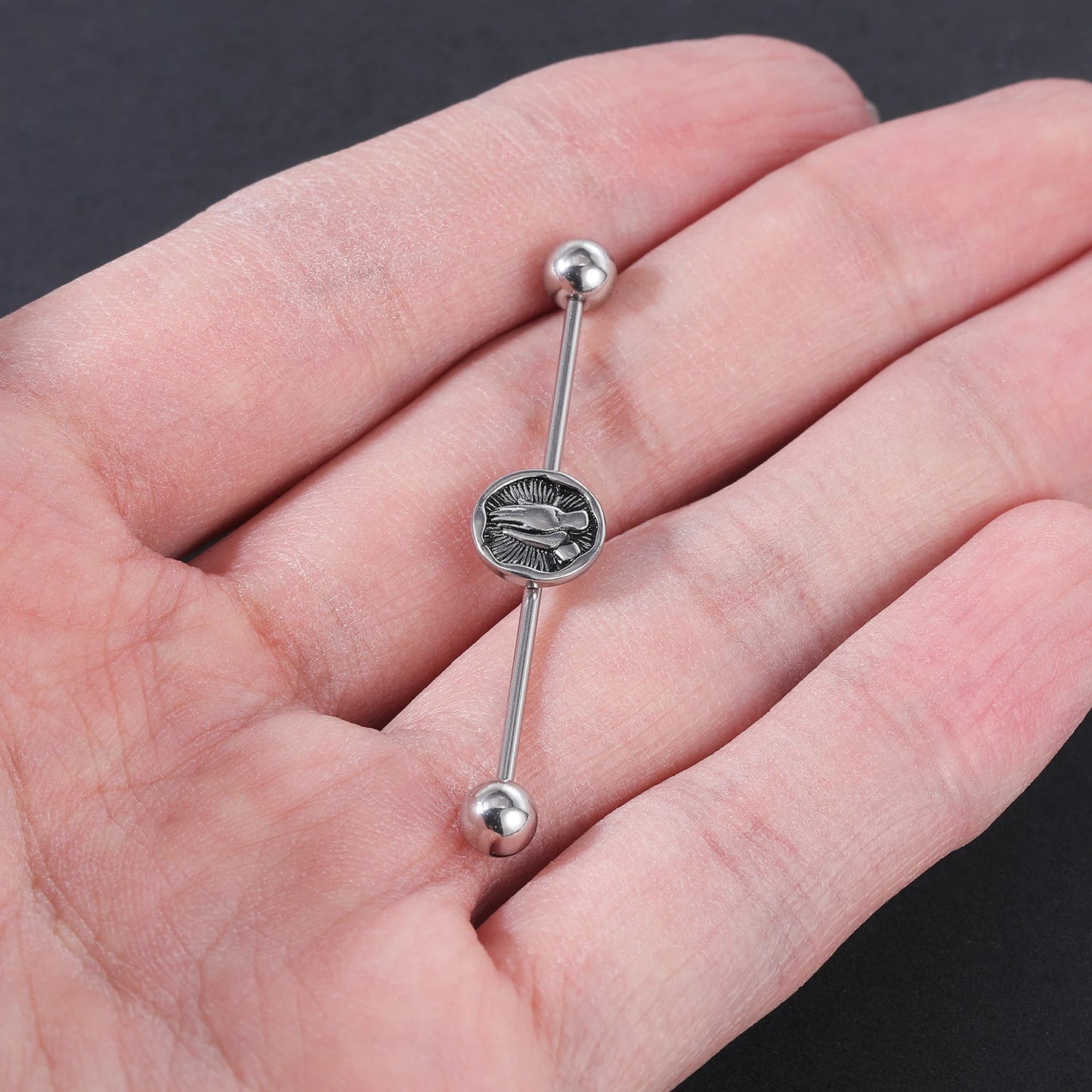 AOEDEJ Industrial Piercing Earring Women Stainless Steel Helix Ear Piercing Dragon Snake Long Earring Jewelry Barbell Earring