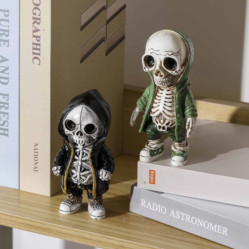 Skeleton Doll Resin Jewelry Character Statue Home Creative Cool Room Decor Panel Trendy Street Decoration Personalised Retro