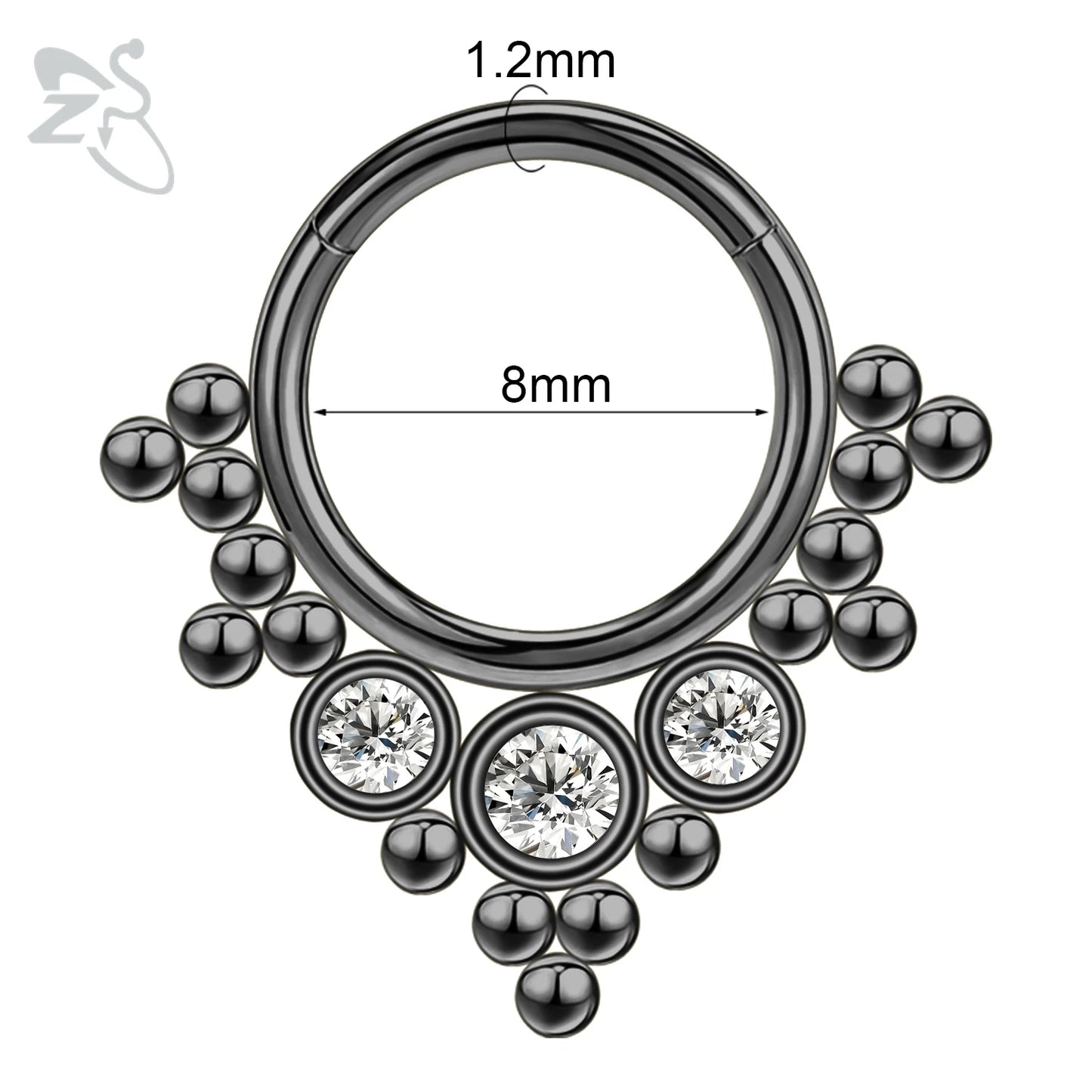 ZS 1 Piece Punk Stainless Steel Nose Ring Men Women Pumpkin Bat Septum Piercings Hallowmas Cartilage Helix Piercing Body Jewelry