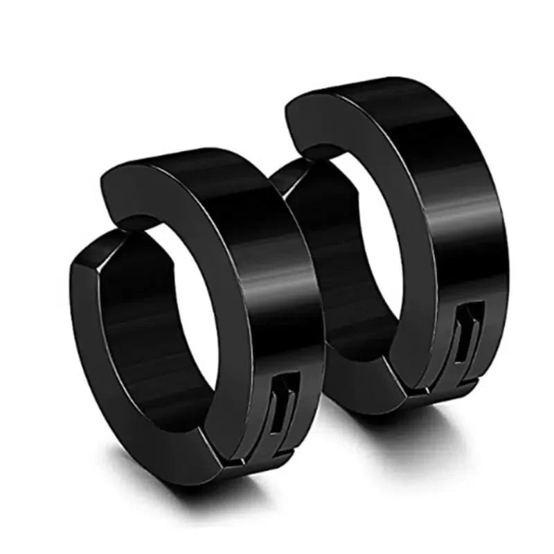 1/6 Pairs Stainless Steel Cross Pendant Clip Earring Non Piercing Fake Hoop Stud Earrings for Men Women Fashion Jewelry