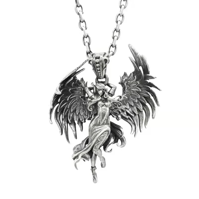 Fashionable and Sexy Female Baseball Player Statue Pendant Necklace Men and Women Hip-Hop Trend Jewelry Couple Gifts