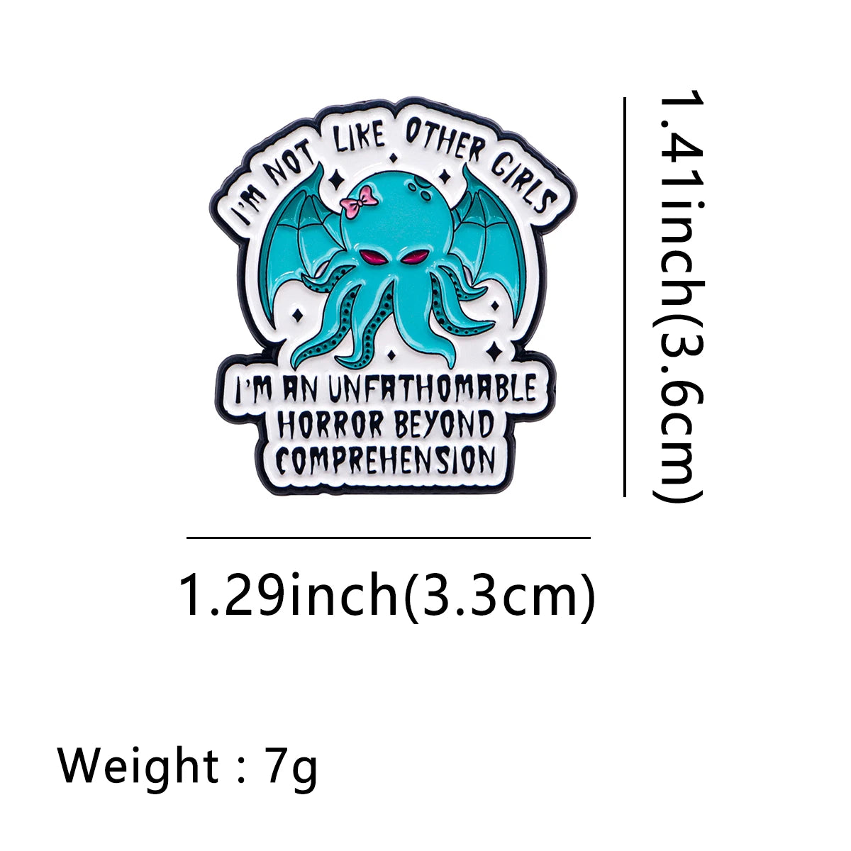 Fairy Tales Enamel Pin Funny Octopus Brooch Pines Lapel Pins Badge on Backpack Clothing Accessories Gothic Jewelry Girls Gifts