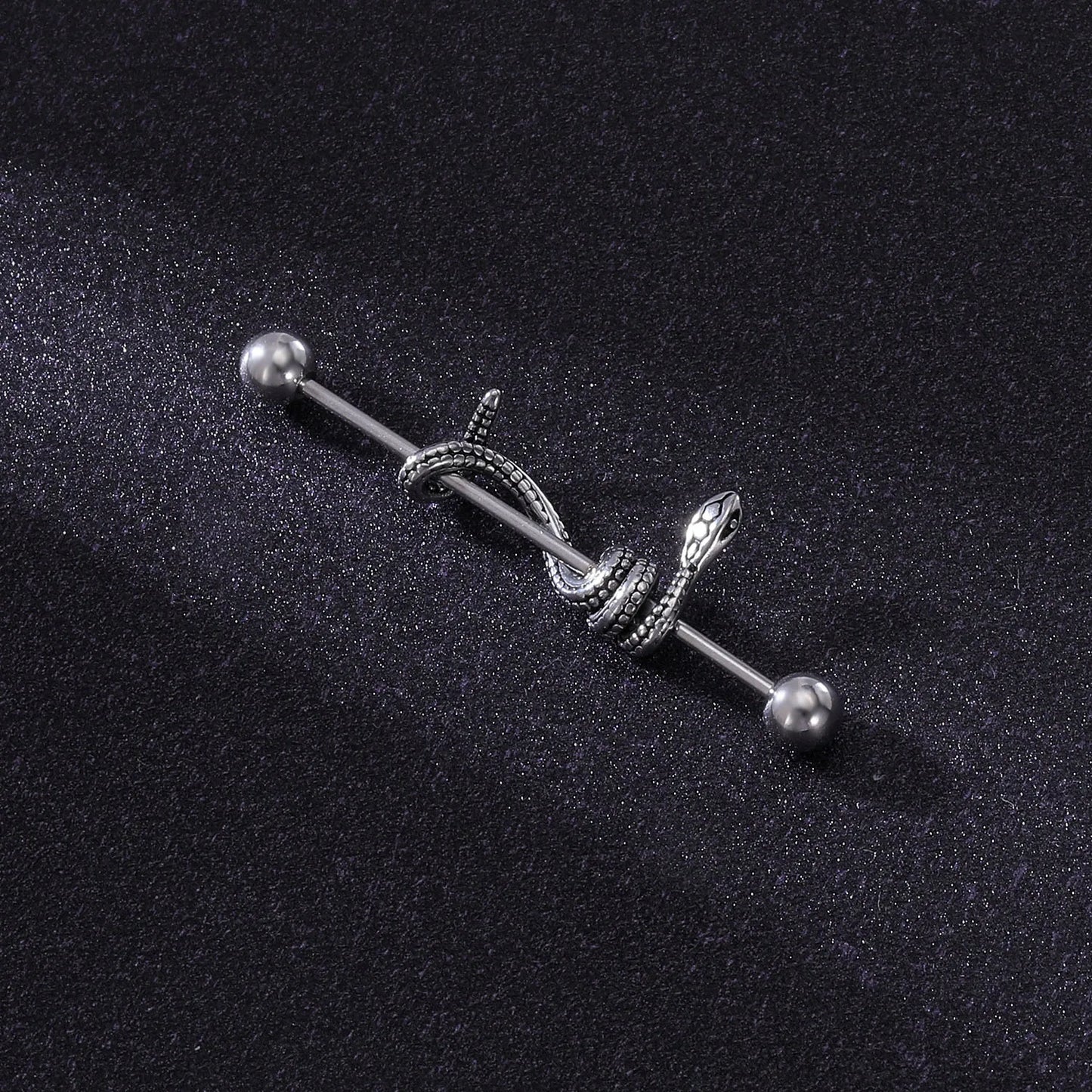 AOEDEJ Industrial Piercing Earring Women Stainless Steel Helix Ear Piercing Dragon Snake Long Earring Jewelry Barbell Earring