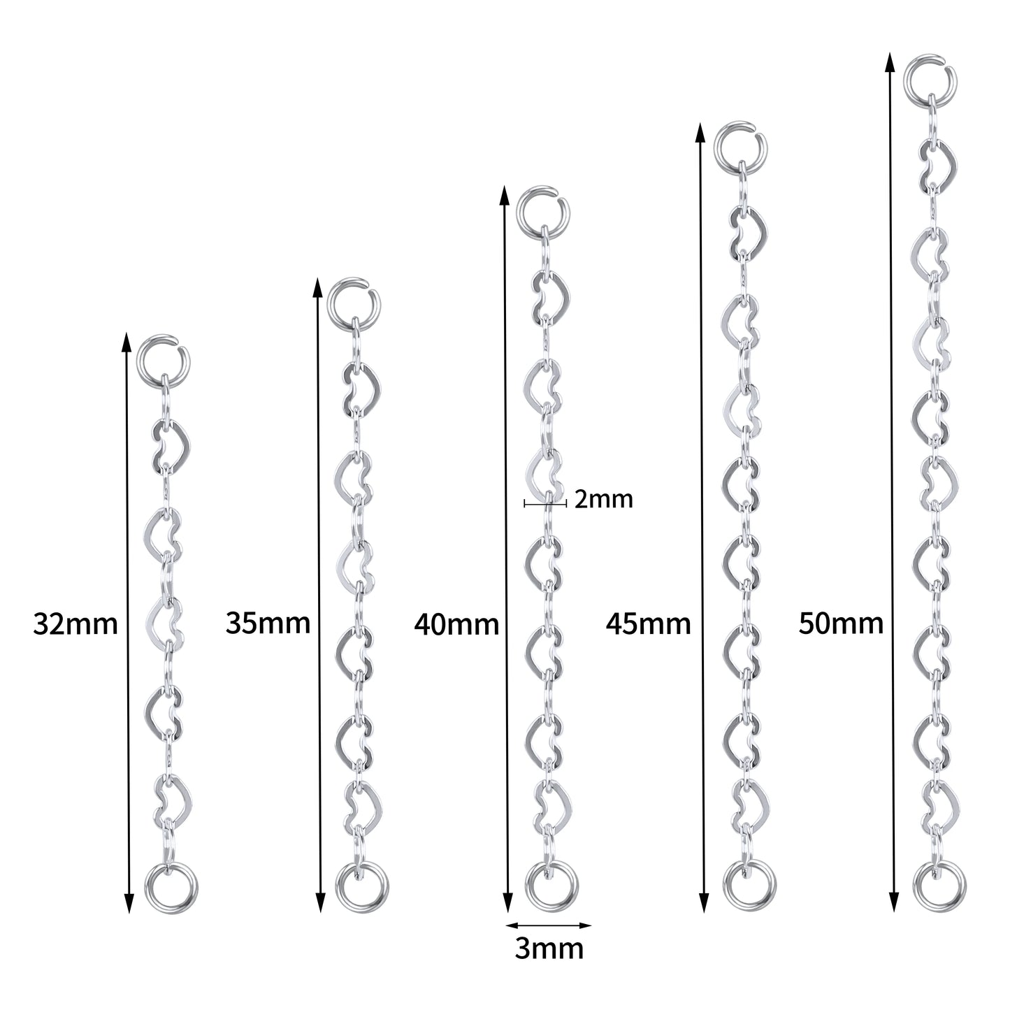 AOEDEJ 1PC Gold Color Nose Chain Jewelry Stainless Steel Industrial Piercing Chain Nostril Chain Women Body Piercing Jewelry