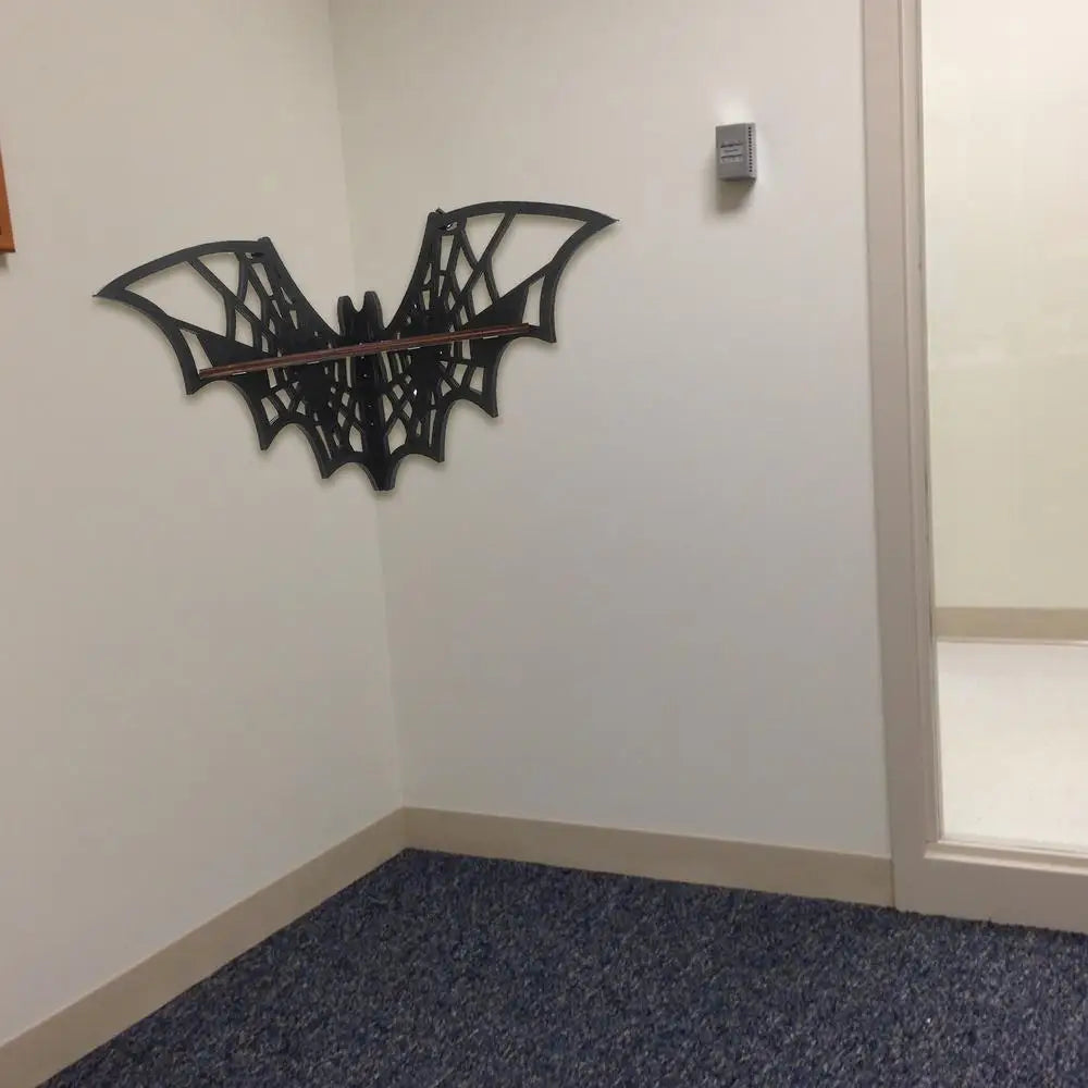 Bat Corner Shelves Wooden Floating Bat Wall Corner Shelves Gothic Jewelry Display Shelf Halloween Decorative Shelf For Home