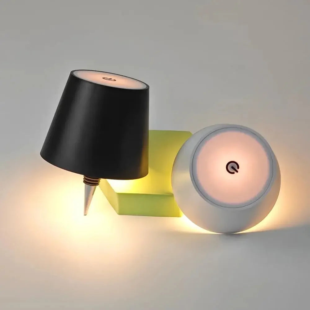 Wireless Bottle Table Lamp Touch Control of 3 Colors and Stepless Dimming Night Lamp Suitable for Bar Wine Bottles Desk Lights