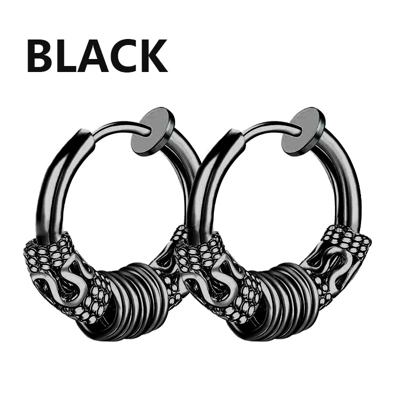 1Pair Unisex Punk Fashion Cross Pendant Ear Clip Non-Piercing Earrings Fake Earrings Gift for Men Women Jewelry Daily Wear