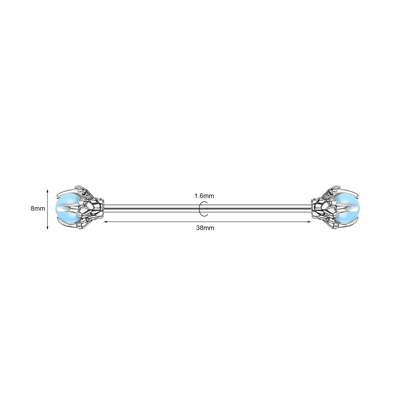 AOEDEJ Industrial Piercing Earring Women Stainless Steel Helix Ear Piercing Dragon Snake Long Earring Jewelry Barbell Earring