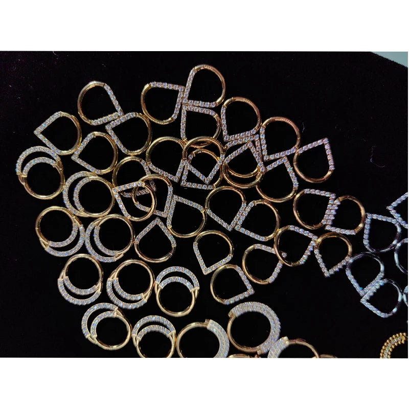 F136 Titanium Piercing Clicker Segment Hoop Nose Rings Earrings Nose Septum Piercing Ear Tragus Cartilage Helix Lip Ear Piercing