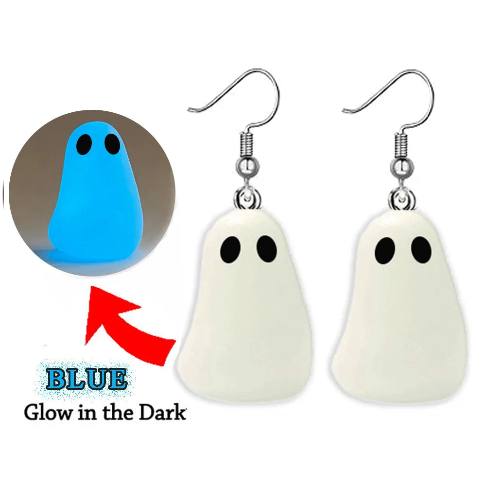Ghost in Bottle Earrings Glow in the Dark Ghost Dangle Earrings Luminous Halloween Jewelry for Women and Girl