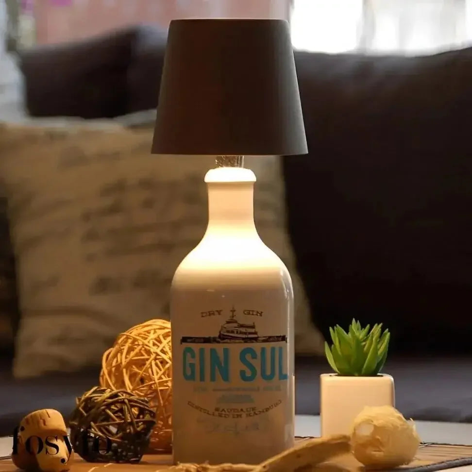 Wireless Bottle Table Lamp Touch Control of 3 Colors and Stepless Dimming Night Lamp Suitable for Bar Wine Bottles Desk Lights