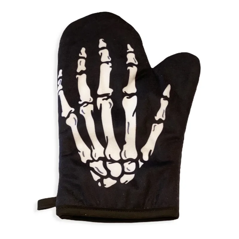 halloween Skeleton Hand Soft Oven Mitt set Housewarming Pot Gift Holder Hostess Dad Room Decoration halloween Party Supplies