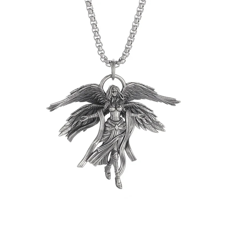 Fashionable and Sexy Female Baseball Player Statue Pendant Necklace Men and Women Hip-Hop Trend Jewelry Couple Gifts