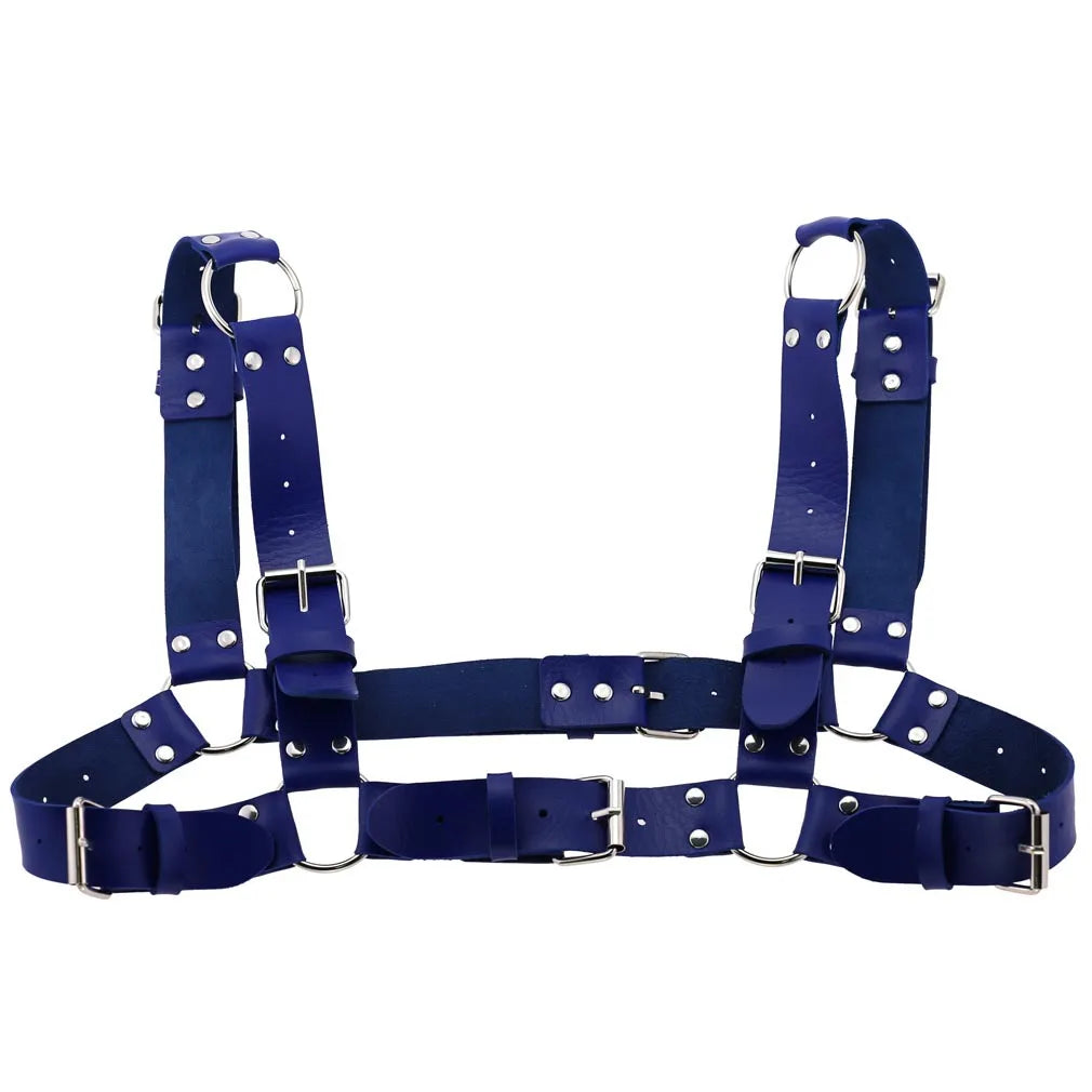 Decopunk Punk Gothic Chest Shoulder Strap Body Binding Belt Men and Women Leather Adjustable Belt Sling Safety Punk Gothic Belt