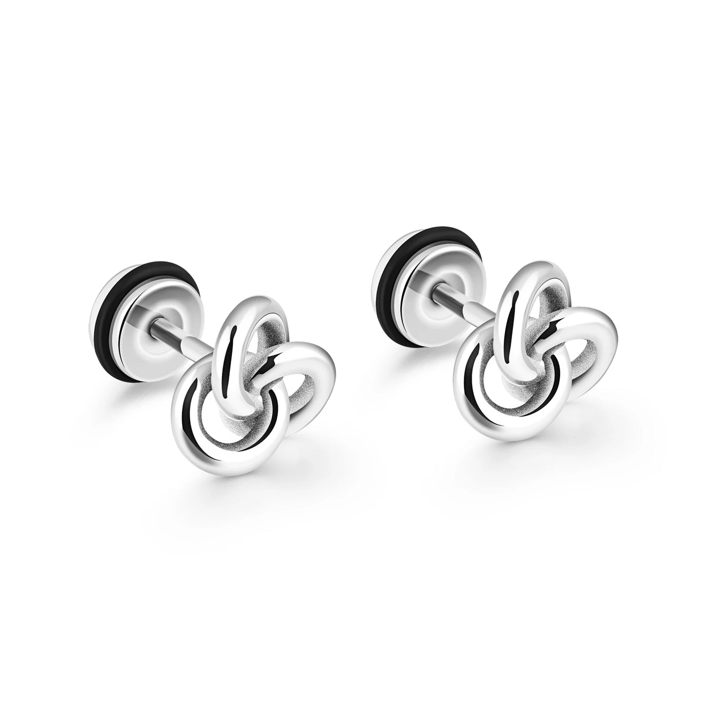 2021 Punk Stainless Surgical Steel Women Men's Stud Earrings Small Gothic Geometry Skeleton Rock Zircon Hip Hop Jewelry Earrings