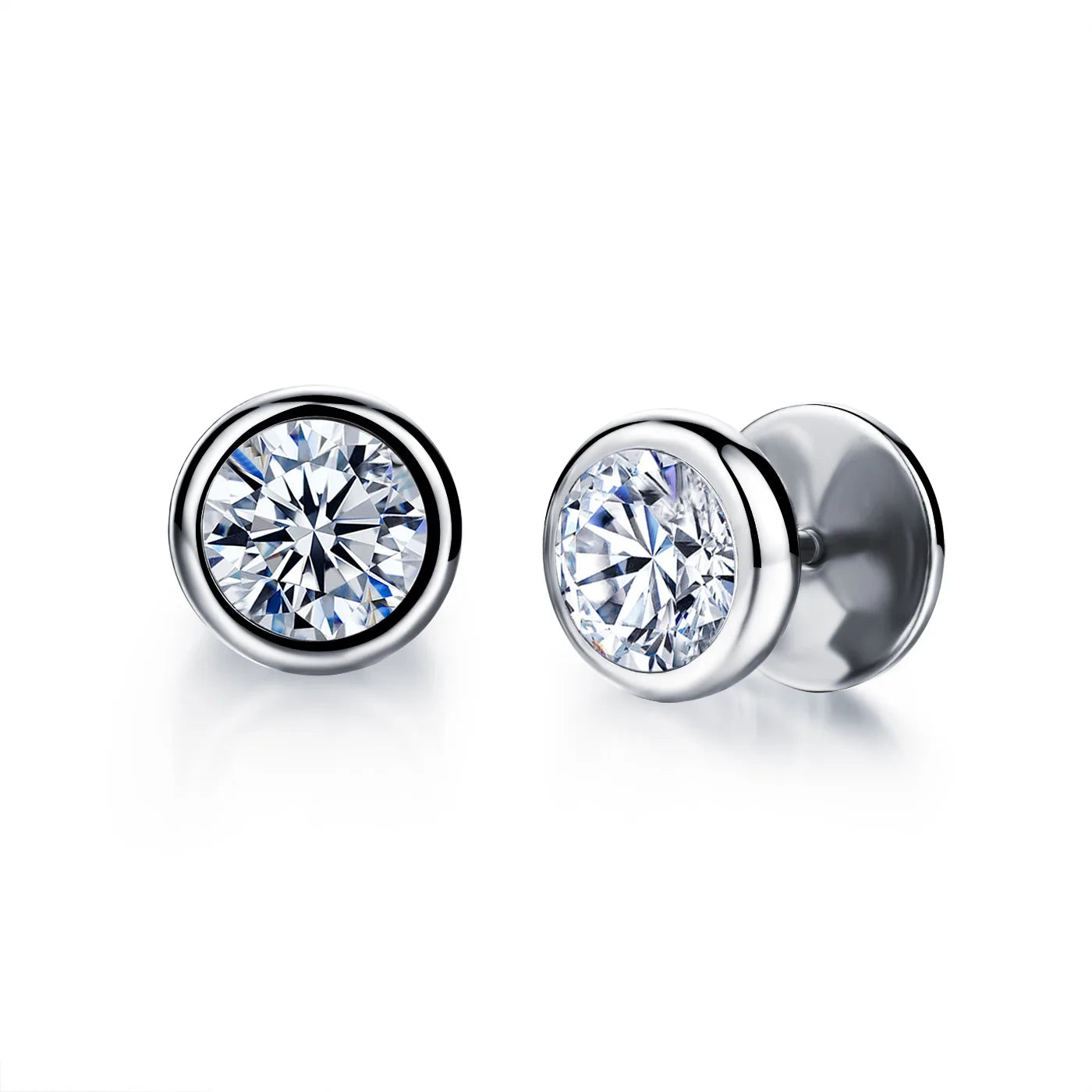 2021 Punk Stainless Surgical Steel Women Men's Stud Earrings Small Gothic Geometry Skeleton Rock Zircon Hip Hop Jewelry Earrings