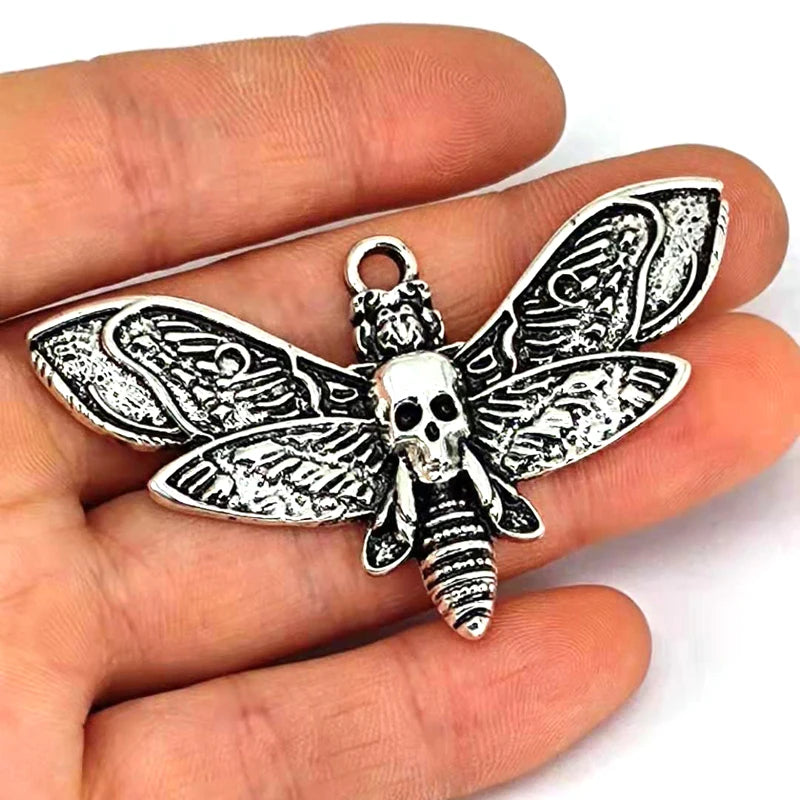 hzew 5 pcs new accessories Animal moth skull head moth pendant for women man Accessories