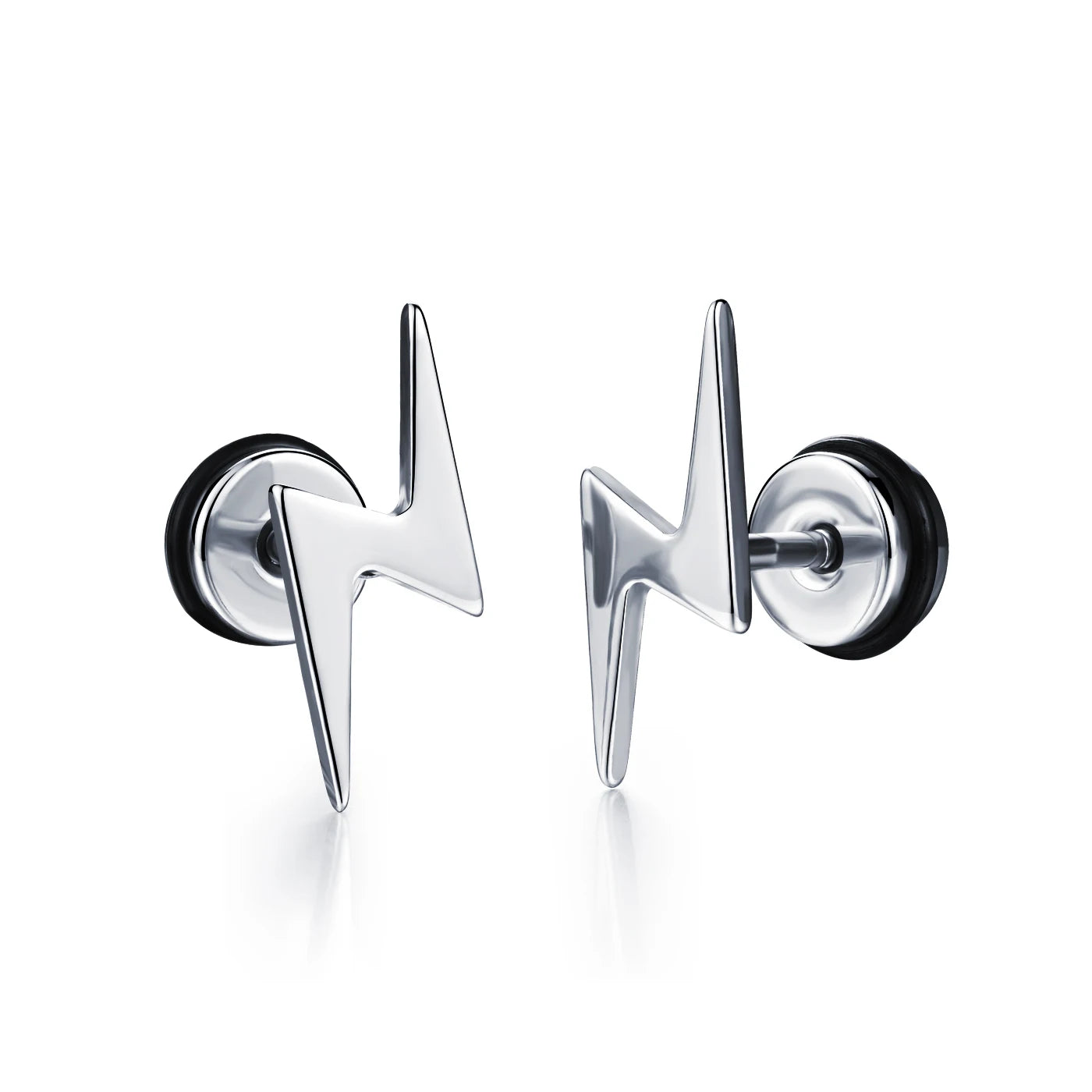 2021 Punk Stainless Surgical Steel Women Men's Stud Earrings Small Gothic Geometry Skeleton Rock Zircon Hip Hop Jewelry Earrings