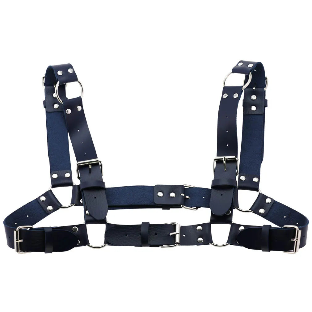 Decopunk Punk Gothic Chest Shoulder Strap Body Binding Belt Men and Women Leather Adjustable Belt Sling Safety Punk Gothic Belt
