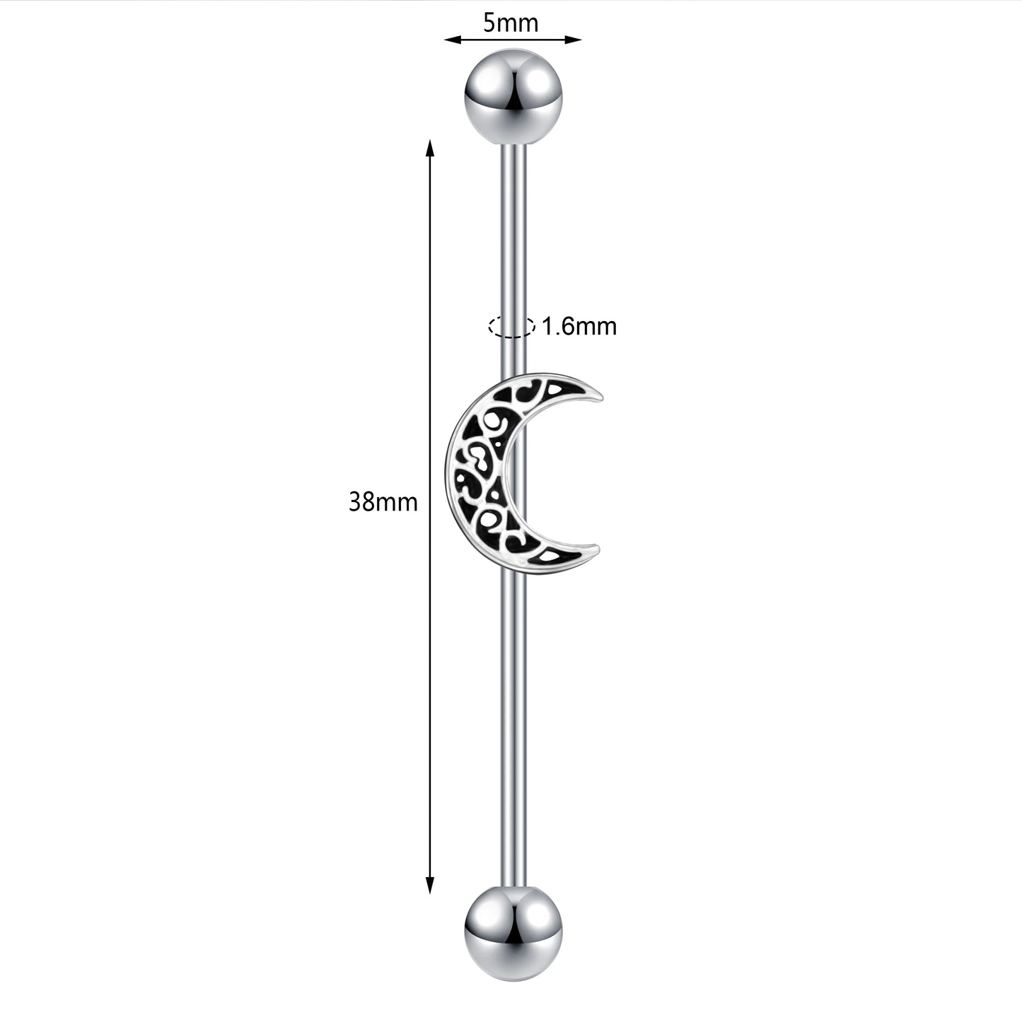AOEDEJ Industrial Piercing Earring Women Stainless Steel Helix Ear Piercing Dragon Snake Long Earring Jewelry Barbell Earring