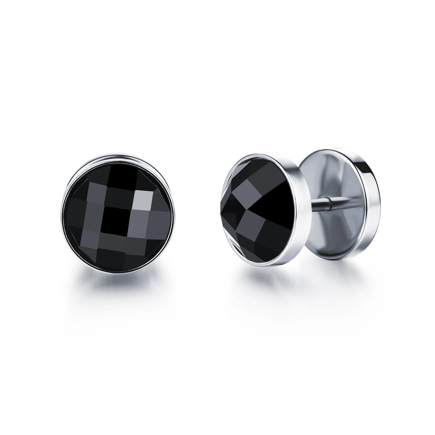 2021 Punk Stainless Surgical Steel Women Men's Stud Earrings Small Gothic Geometry Skeleton Rock Zircon Hip Hop Jewelry Earrings