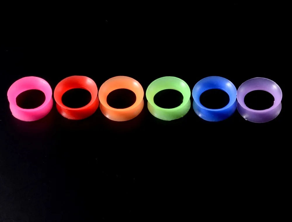 2Pcs Silicone Ear Plugs and Tunnels Ear Piercings Earlets Screwed Earring Expander Ear Gauges Body Jewelry Piercings