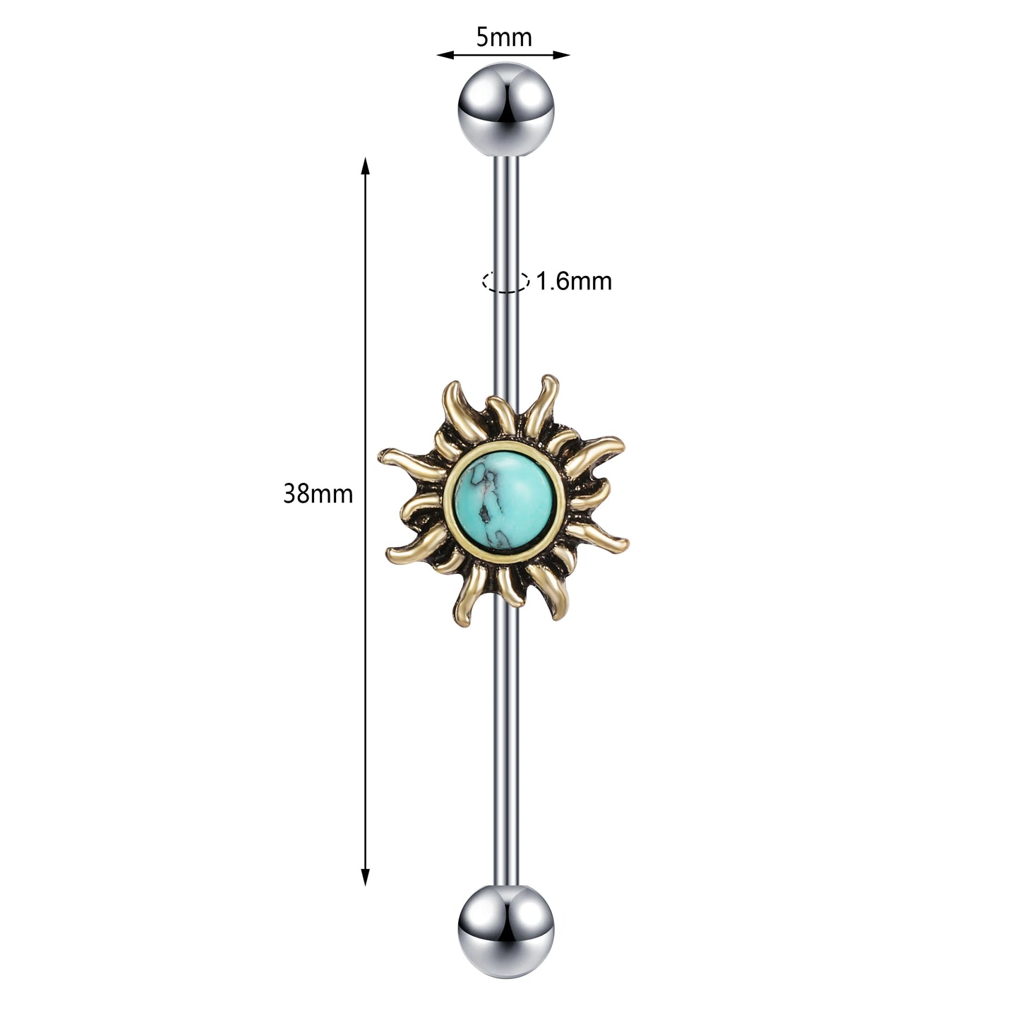 AOEDEJ Industrial Piercing Earring Women Stainless Steel Helix Ear Piercing Dragon Snake Long Earring Jewelry Barbell Earring