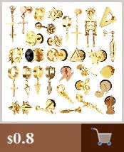 2021 Punk Stainless Surgical Steel Women Men's Stud Earrings Small Gothic Geometry Skeleton Rock Zircon Hip Hop Jewelry Earrings
