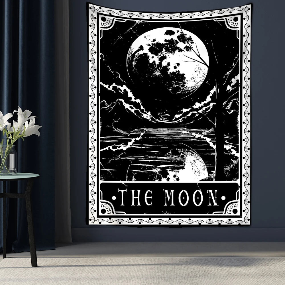 Tarot Tapestry Wall Hanging Witchcraft Divination Bed Sheet Beach Mat Bohemian Hippie TAPIZ Wall Home Decor