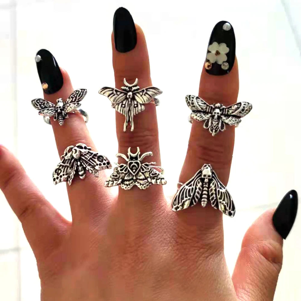 hzew 5 pcs new accessories Animal moth skull head moth pendant for women man Accessories