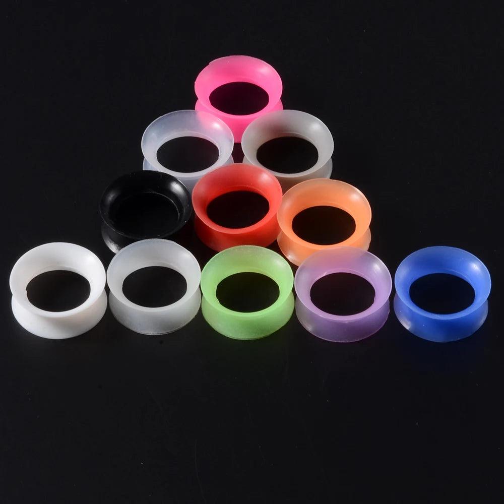2Pcs Silicone Ear Plugs and Tunnels Ear Piercings Earlets Screwed Earring Expander Ear Gauges Body Jewelry Piercings