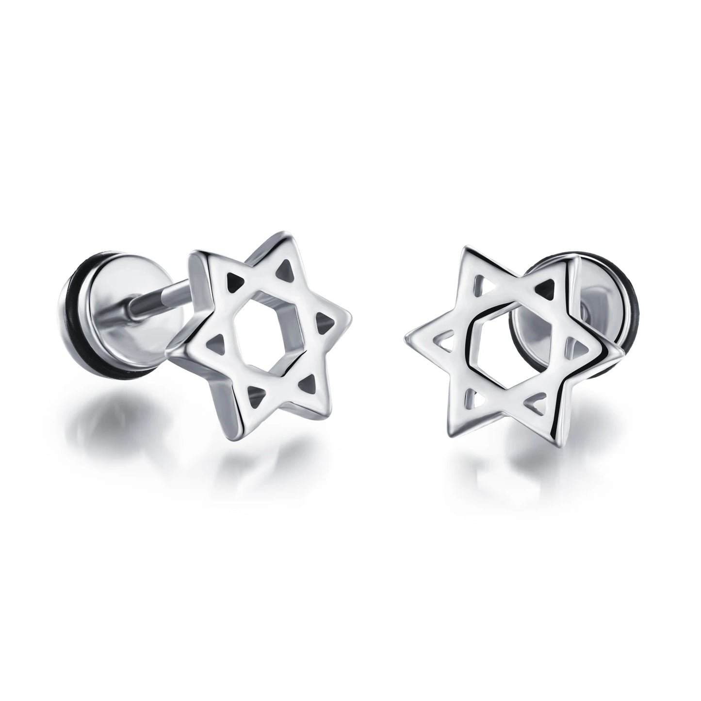 2021 Punk Stainless Surgical Steel Women Men's Stud Earrings Small Gothic Geometry Skeleton Rock Zircon Hip Hop Jewelry Earrings