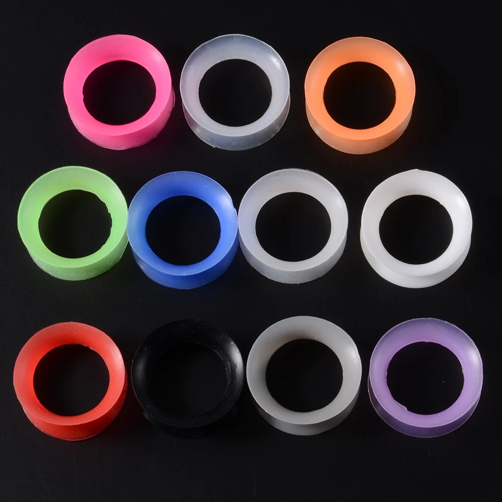 2Pcs Silicone Ear Plugs and Tunnels Ear Piercings Earlets Screwed Earring Expander Ear Gauges Body Jewelry Piercings