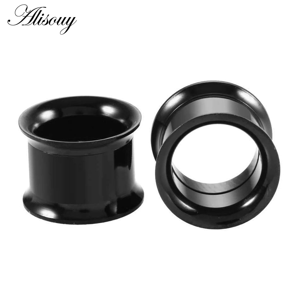 Alisouy 1PC 2-30mm Ear Gauges 316L Stainless Steel Ear Tunnels Plugs Piercing Jewelry Ear Stretchers Expander Plugs and Tunnels