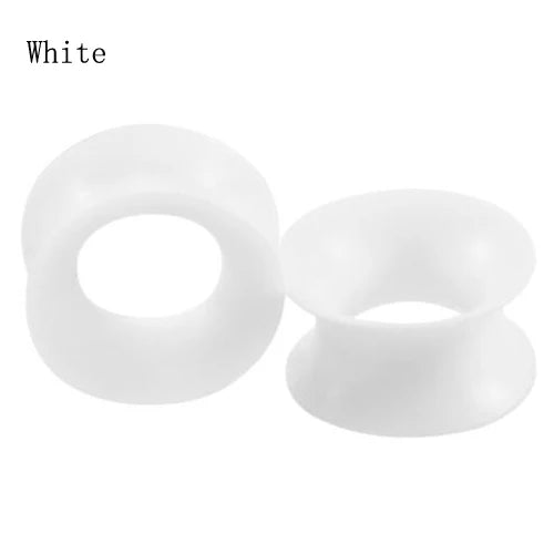 2Pcs Silicone Ear Plugs and Tunnels Ear Piercings Earlets Screwed Earring Expander Ear Gauges Body Jewelry Piercings