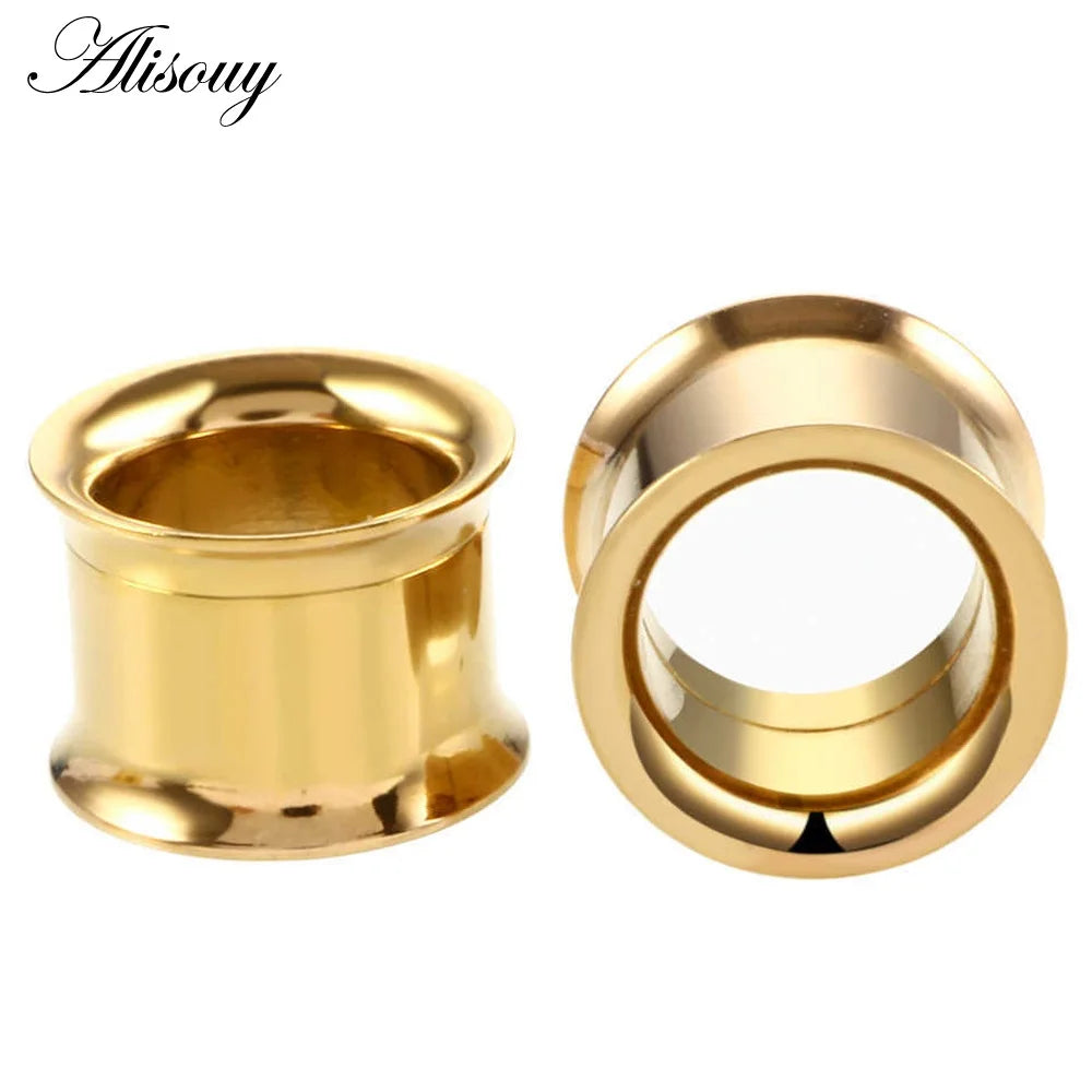 Alisouy 1PC 2-30mm Ear Gauges 316L Stainless Steel Ear Tunnels Plugs Piercing Jewelry Ear Stretchers Expander Plugs and Tunnels