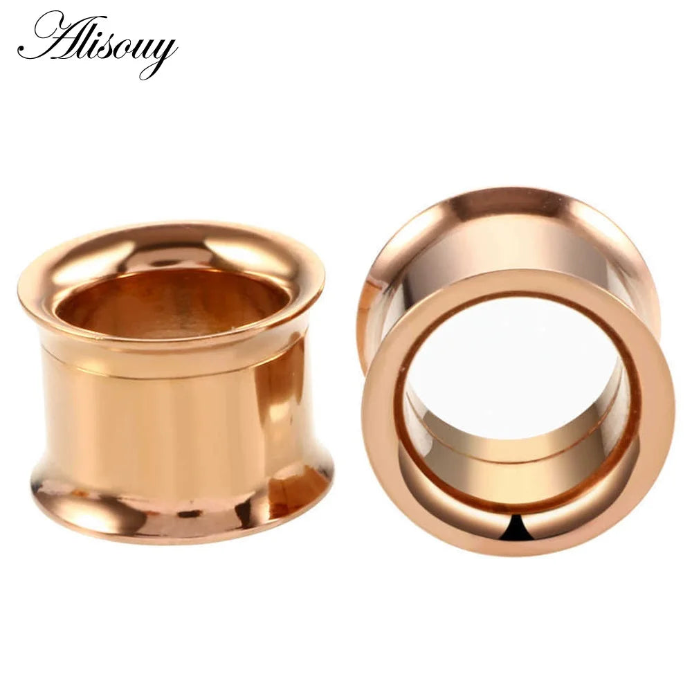 Alisouy 1PC 2-30mm Ear Gauges 316L Stainless Steel Ear Tunnels Plugs Piercing Jewelry Ear Stretchers Expander Plugs and Tunnels