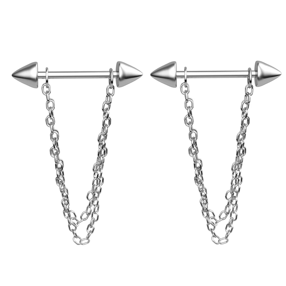 2pcs Cute Nipple Piercings Barbell Stainless Steel Crystal Nipple Shield Cover Heart Flower Nipple Rings Jewelry Body 1.6mm*16mm