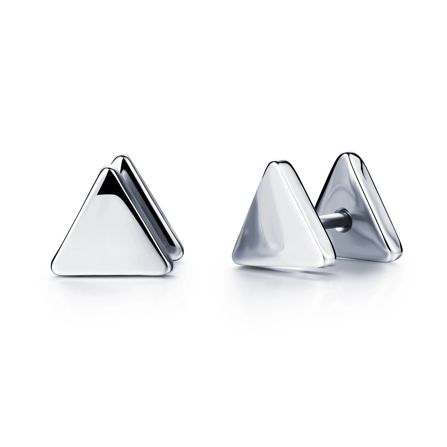 2021 Punk Stainless Surgical Steel Women Men's Stud Earrings Small Gothic Geometry Skeleton Rock Zircon Hip Hop Jewelry Earrings