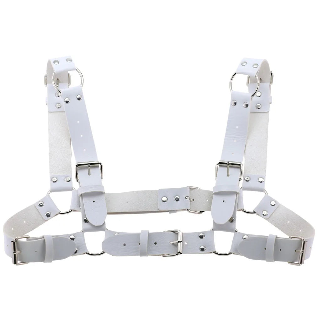 Decopunk Punk Gothic Chest Shoulder Strap Body Binding Belt Men and Women Leather Adjustable Belt Sling Safety Punk Gothic Belt